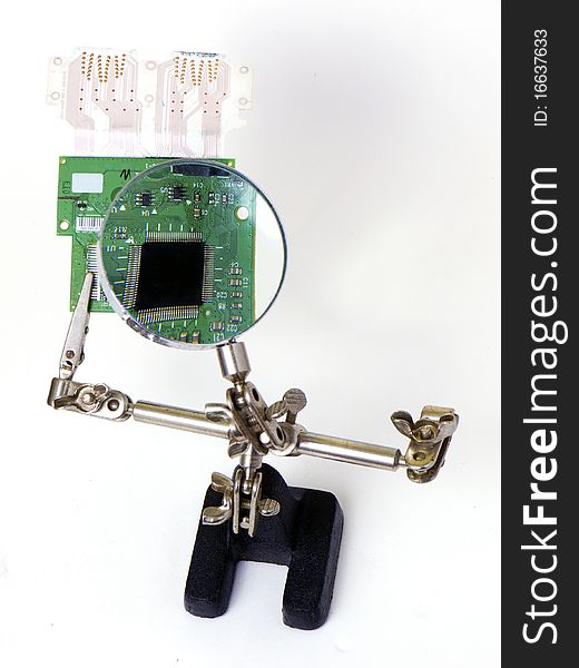 Examine pcb for errors on white background