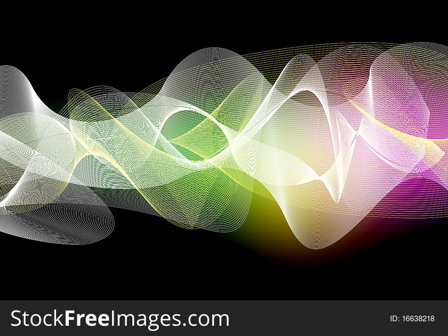 Modern abstract light waves background