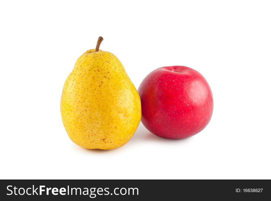 Pears apple isolated on white background. Pears apple isolated on white background.