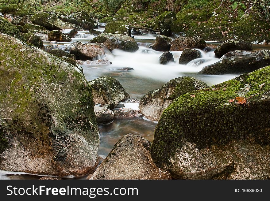 A Dartmoor stream in Devon, UK