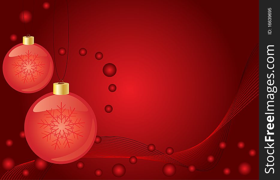 Abstract  red christmas  background, with room for text