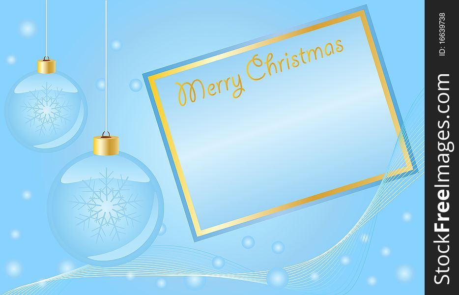 Abstract blue christmas  background, with room for text