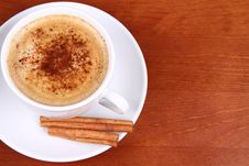 Cup Of Coffee With Cinnamon Stock Photography Cup Of Coffee With Cinnamon Stock Photography