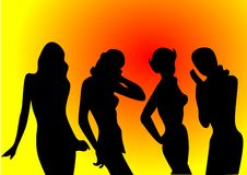 Illustration Vector Of Silhouettes Of Sexy Girls Stock Photo Illustration Vector Of Silhouettes Of Sexy Girls Stock Photo