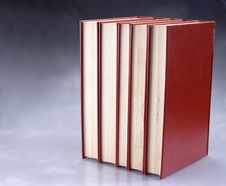 Set Of Red Books Stock Photo Set Of Red Books Stock Photo