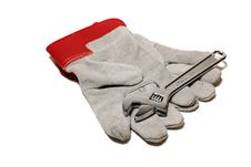 Gloves And Wrench Royalty Free Stock Photos Gloves And Wrench Royalty Free Stock Photos
