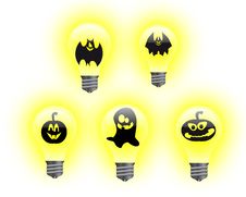 Halloween Light Bulbs Royalty Free Stock Images Halloween Light Bulbs Royalty Free Stock Images