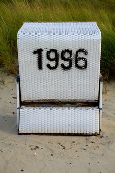 Beach Chair With Number 1996 Stock Image Beach Chair With Number 1996 Stock Image