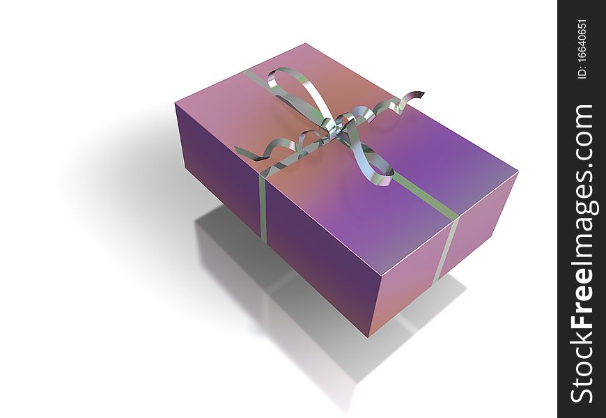 3D representation of a wrapped gift