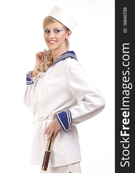 Sailor Girl With Telescope