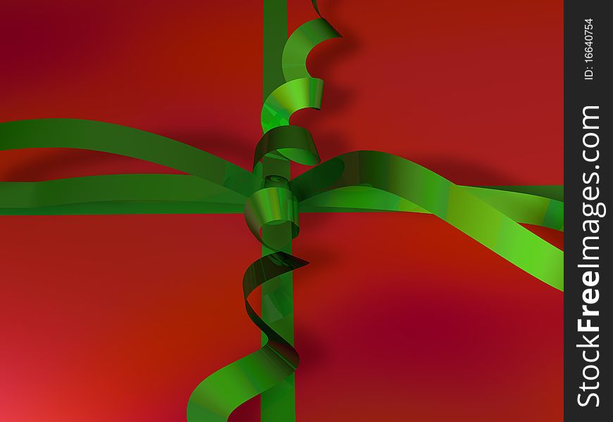 3D-modelled gift representing notions such as christmas, birthday, festive season, consumerism and celebration of an event