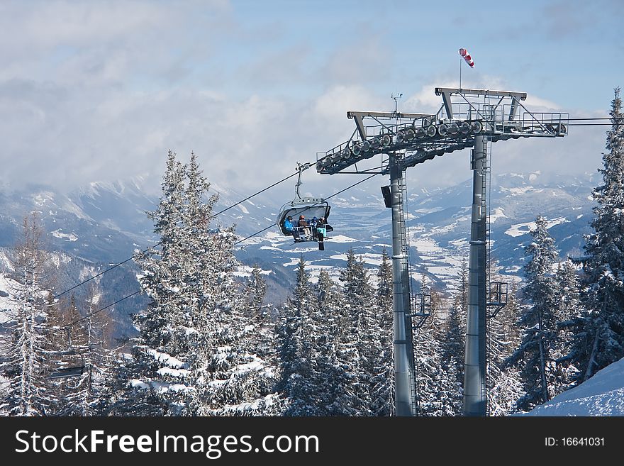 The ski resort Schladming . Austria