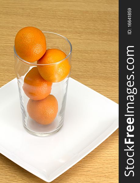 Oranges in glass