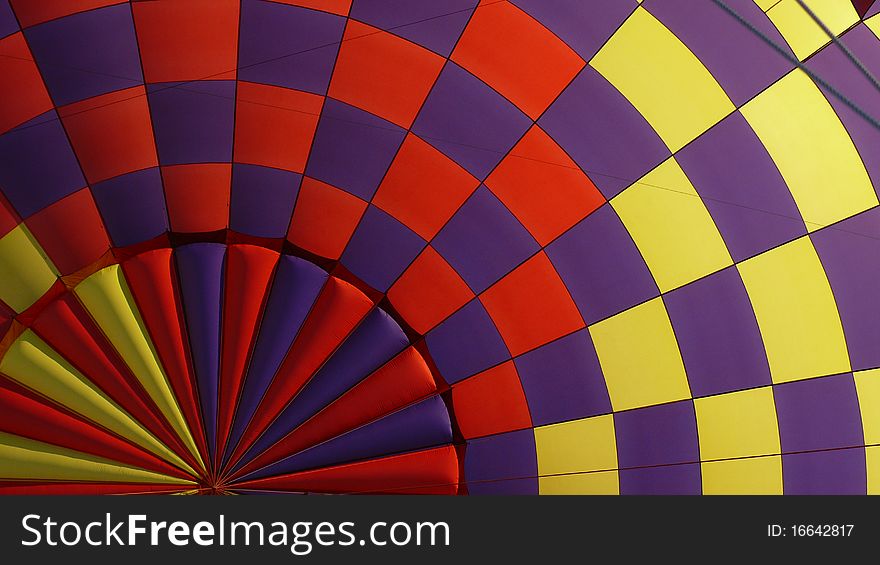 Checkered pattern of hot air balloon