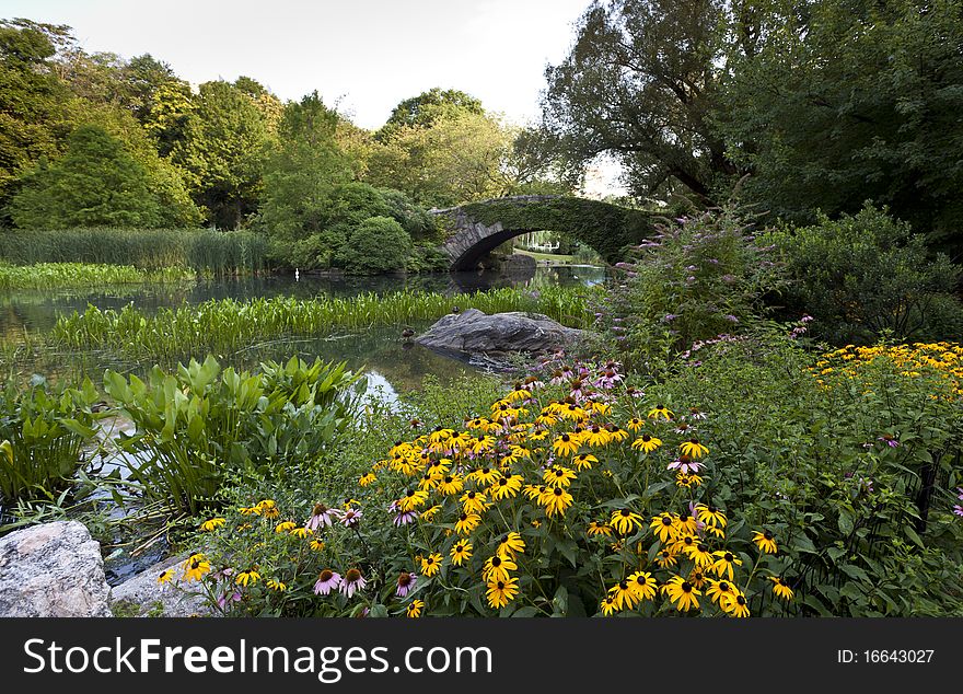 Gapstow bridge in summer