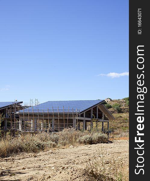 Solar panels on roof