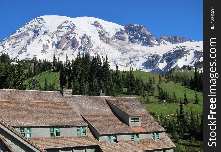 Mount Rainier From The Paradise Inn
