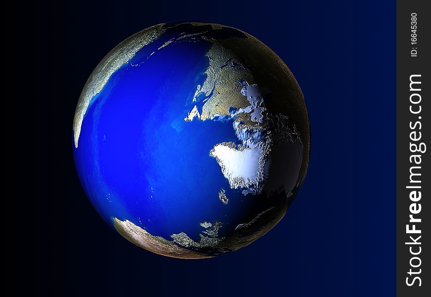 Digital earth on a color background