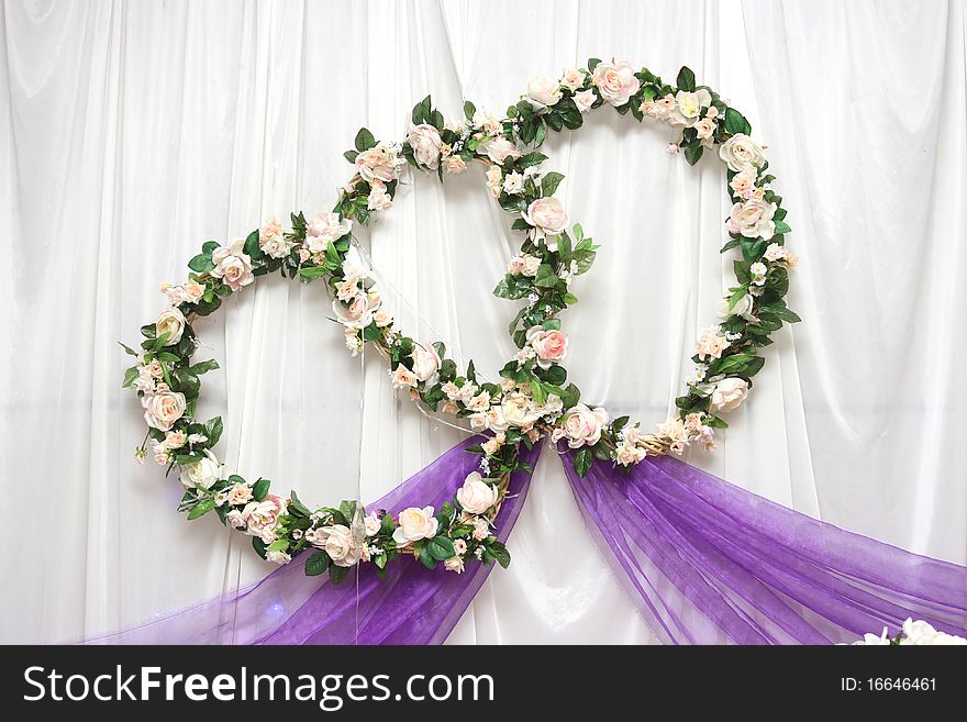 Wreath in front of white background, taken in 2009
