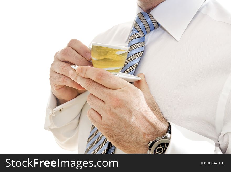 Businessman Drinking Coffee