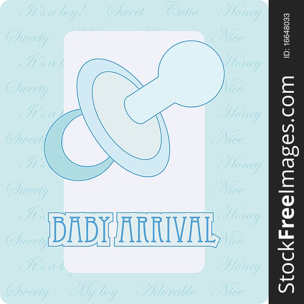 Baby arrival card