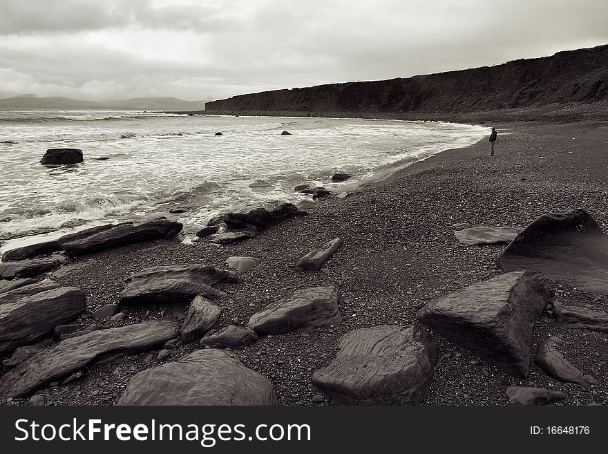 Beautiful wild beach in Ireland. Beautiful wild beach in Ireland