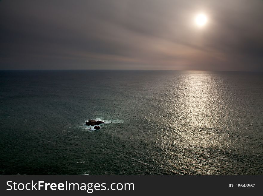 Fantastic sunset on a Portuguese beach. Fantastic sunset on a Portuguese beach