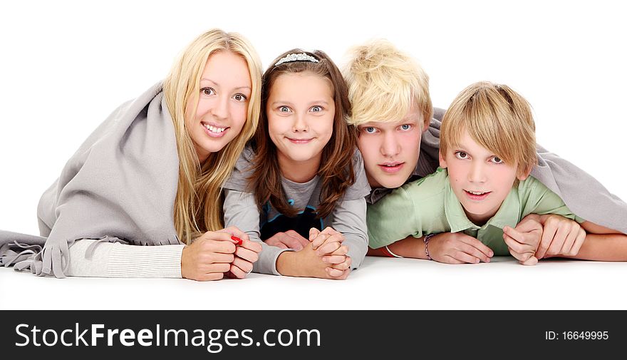 Group of young and beautiful teens