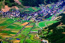 Village And Fields Royalty Free Stock Photography Village And Fields Royalty Free Stock Photography