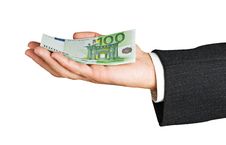 Hand With Euro Banknotes Stock Photo Hand With Euro Banknotes Stock Photo