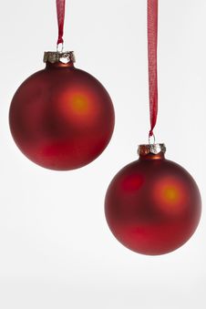 Two Christmas Baubles Royalty Free Stock Images Two Christmas Baubles Royalty Free Stock Images