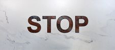 Inscription Stop On Light Marble Royalty Free Stock Photo Inscription Stop On Light Marble Royalty Free Stock Photo