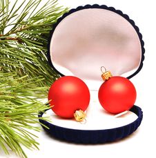 Christmas Balls In Small Box For A Gift Royalty Free Stock Photos Christmas Balls In Small Box For A Gift Royalty Free Stock Photos