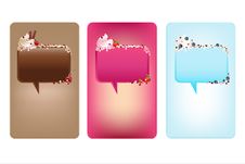 Banners With Speech Bubbles And Ice-Cream. Vector Stock Photography Banners With Speech Bubbles And Ice-Cream. Vector Stock Photography