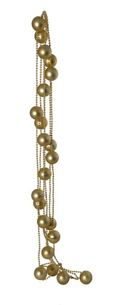 Golden Christmas Chain With Balls Royalty Free Stock Photos Golden Christmas Chain With Balls Royalty Free Stock Photos