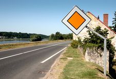 Thoroughfare Sign Royalty Free Stock Photo