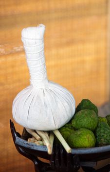 Thai Herb Ball For Massage Stock Photography