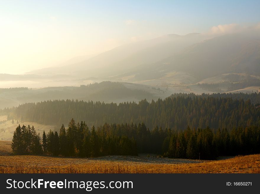 Sunrise In The Mountains