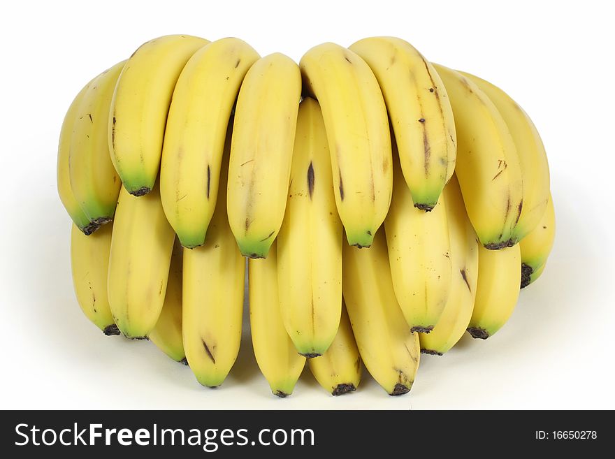 Bananas on a white background