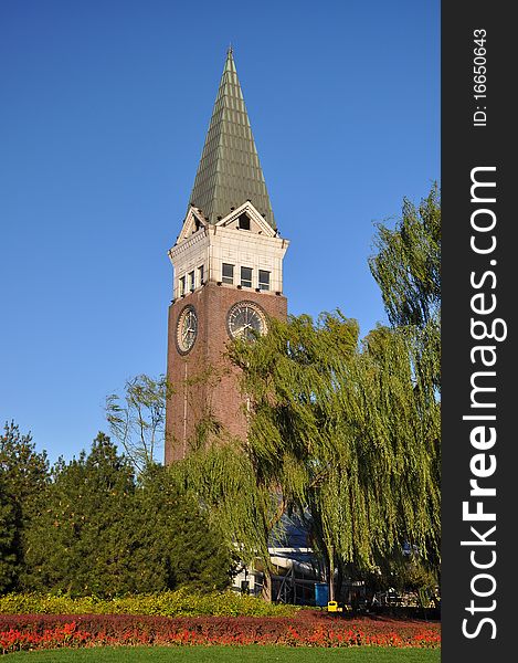 The Clock Tower in a park,Beijing,China.