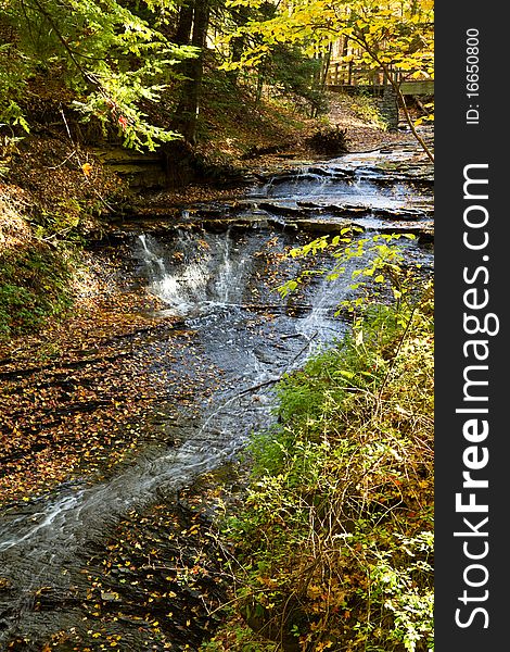 Bridal Vail Falls on an autumn day