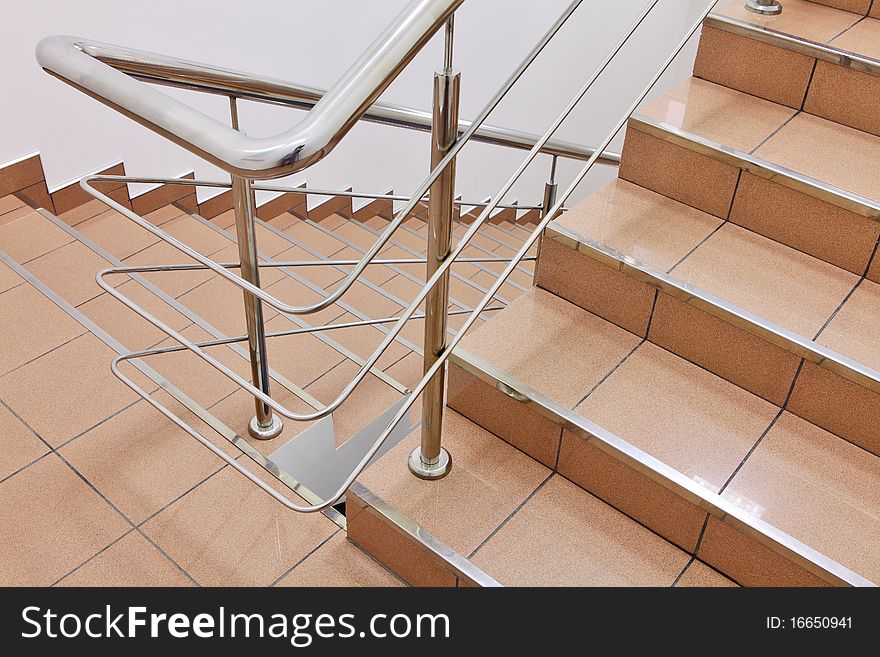 Staircase in the interior of a modern building