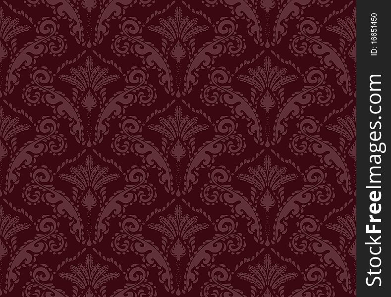 Vector beauty royal decorative seamless floral ornament