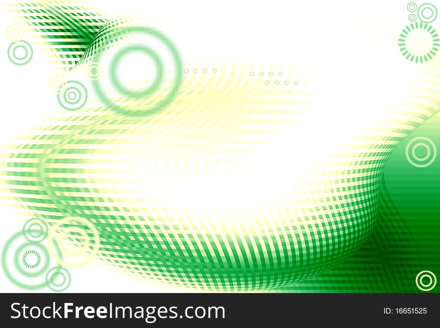 Abstract background of green and yellow tones.