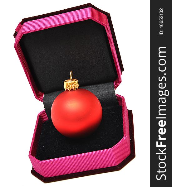 Christmas Balls In Small Box For A Gift