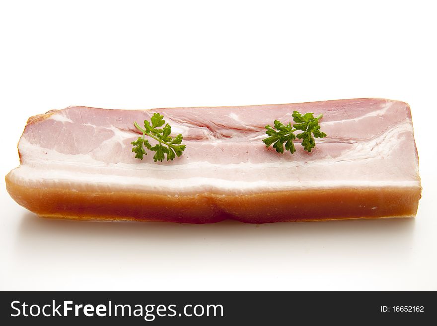 Cooked pig meat and with parsley. Cooked pig meat and with parsley