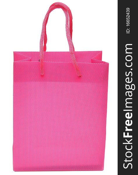 Isolated shopping red bag