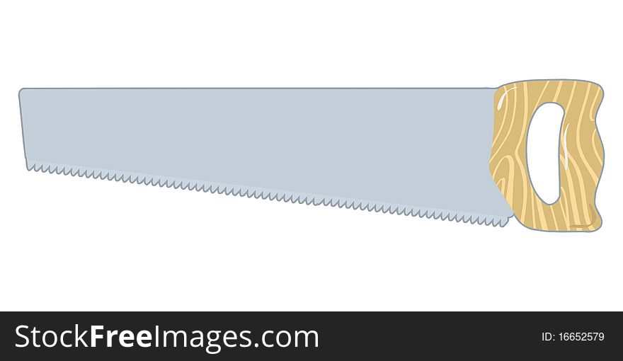 Vector colored illustration of saw