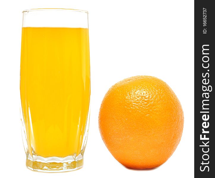Fresh orange and orange juice