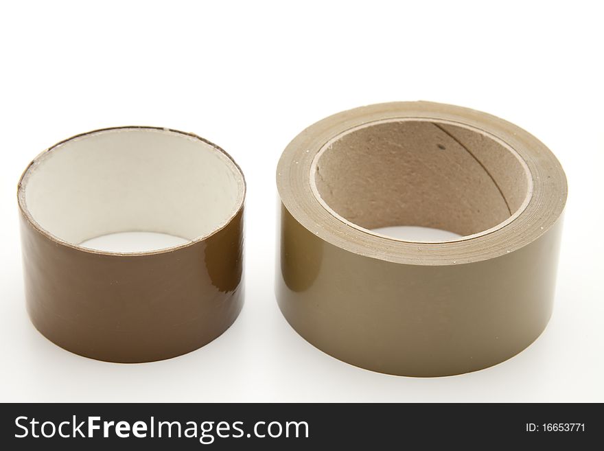 Brown adhesive tape to the pack